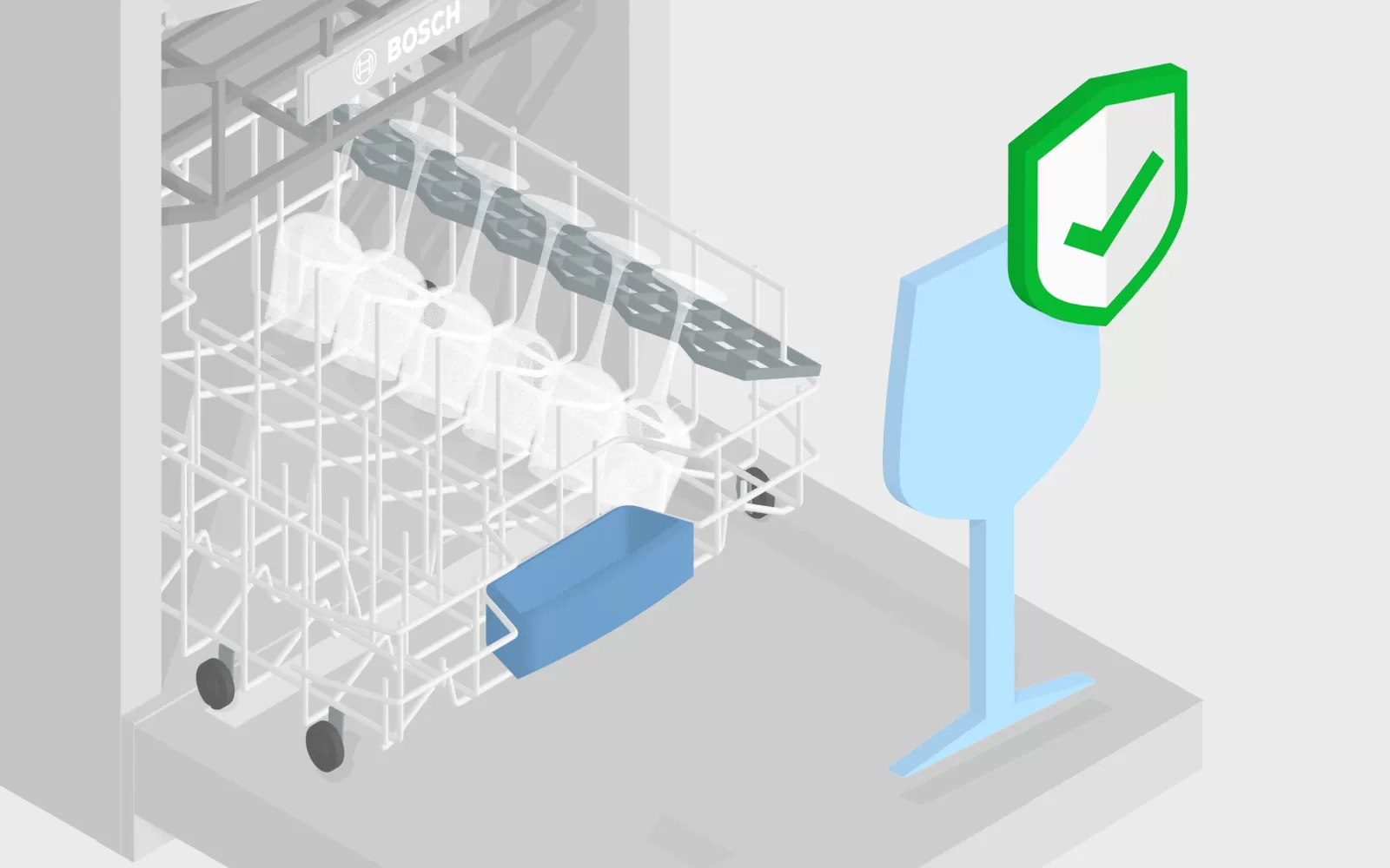 Máy rửa bát Bosch SMV45LX11E Công nghệ GlassProtect - bảo vệ kính