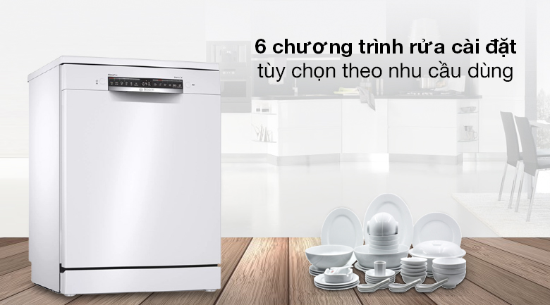 6 chương trình - Máy rửa chén độc lập Bosch SMS4HAW48E