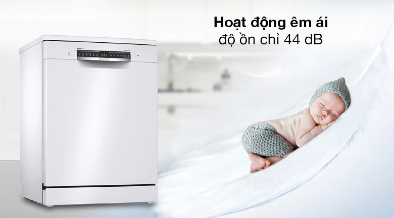 Độ ồn thấp - Máy rửa chén độc lập Bosch SMS4HAW48E