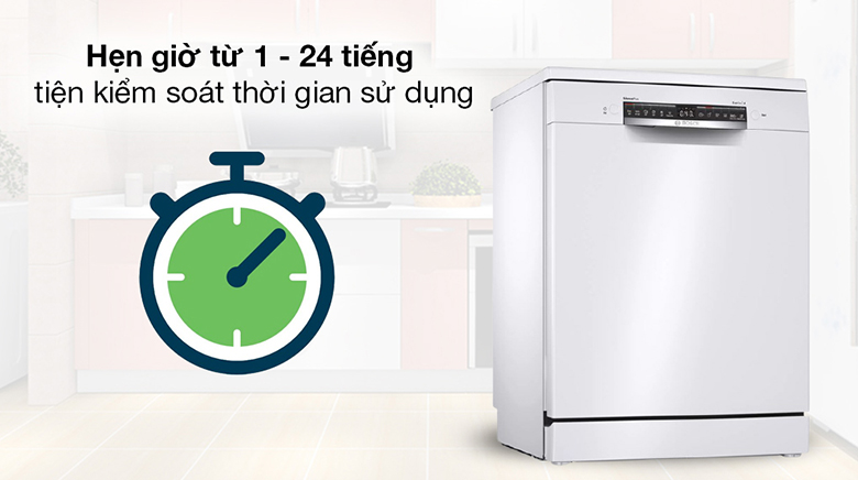 Hẹn giờ - Máy rửa chén độc lập Bosch SMS4HAW48E