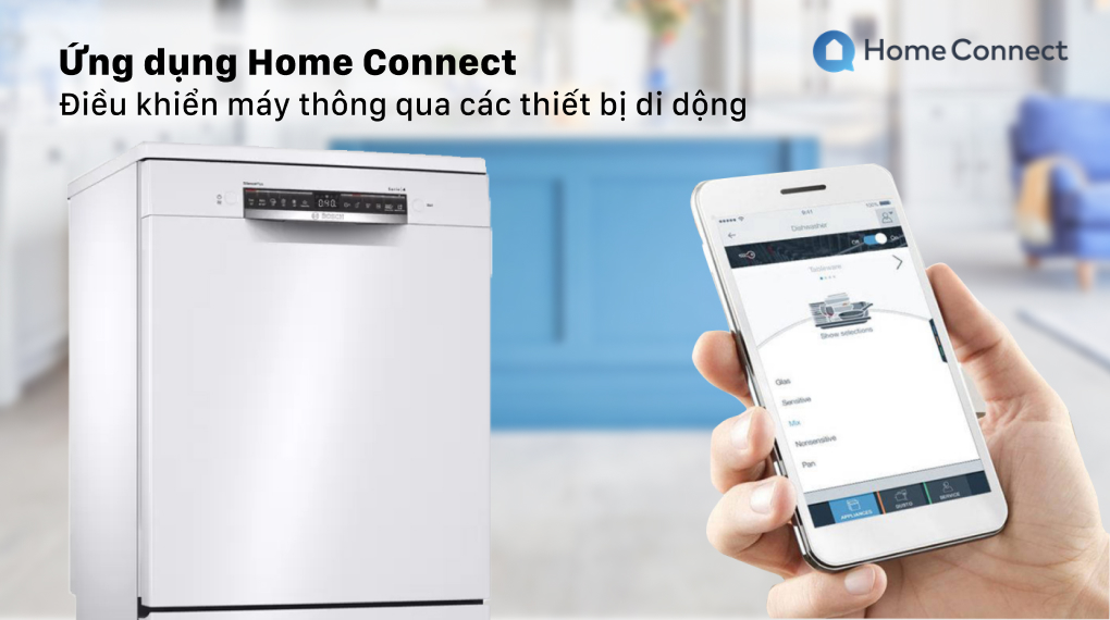 Máy rửa chén độc lập Bosch SMS4HAW48E - Ứng dụng home connect